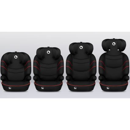 Lionelo - Autositz LARS i-Size 100-150 cm schwarz/rot