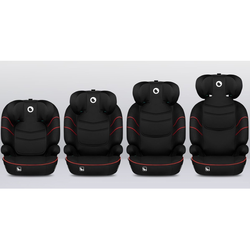 Lionelo - Autositz LARS i-Size 100-150 cm schwarz/rot