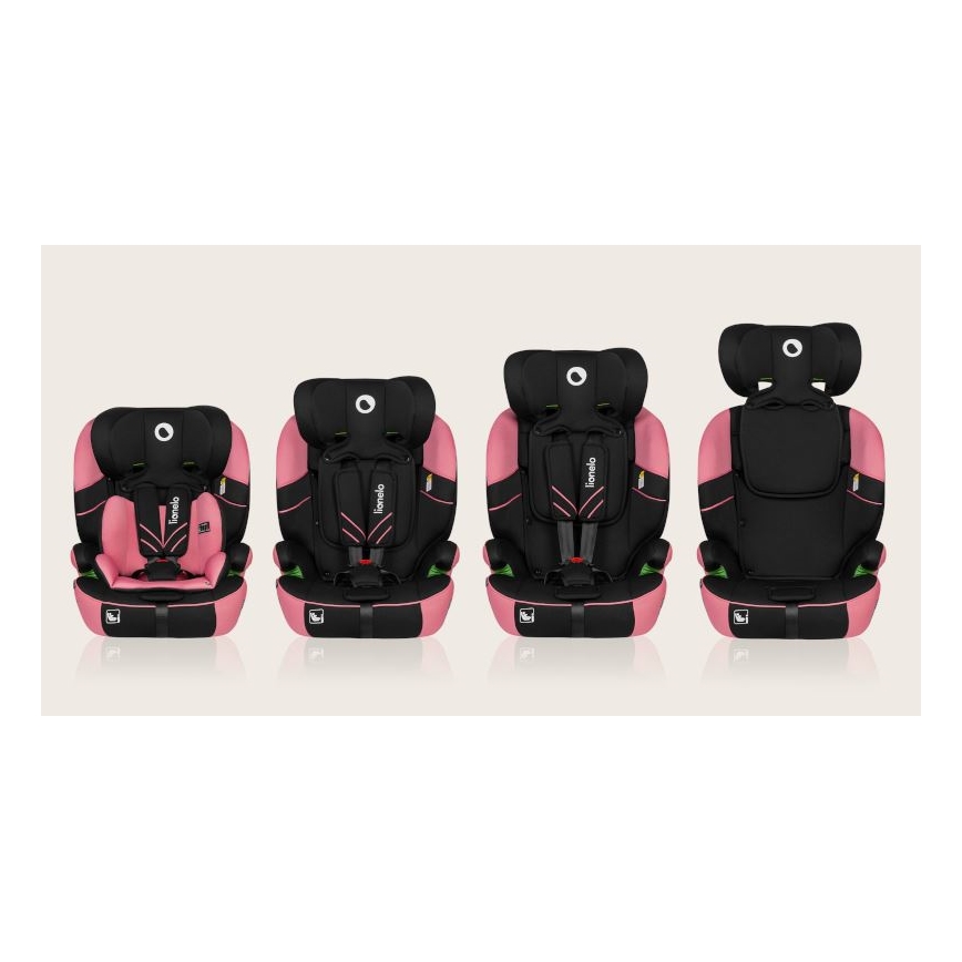 Lionelo - Autositz LEVI ONE i-Size 76-150 cm schwarz/rosa