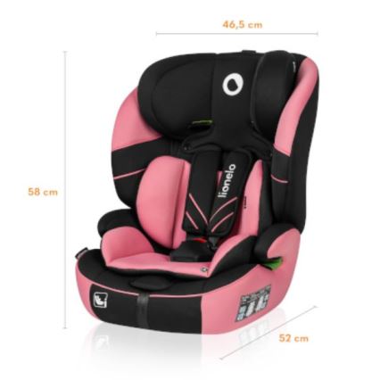 Lionelo - Autositz LEVI ONE i-Size 76-150 cm schwarz/rosa