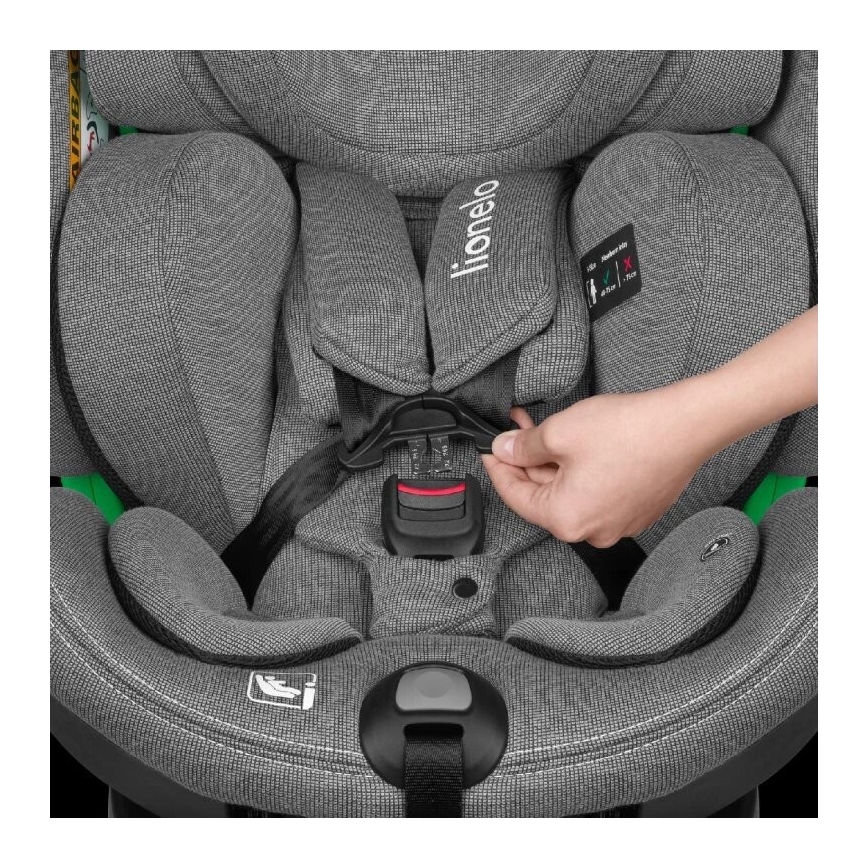 Lionelo - Autositz mit Drehbasis HARMONY i-Size 40-150 cm schwarz/grau