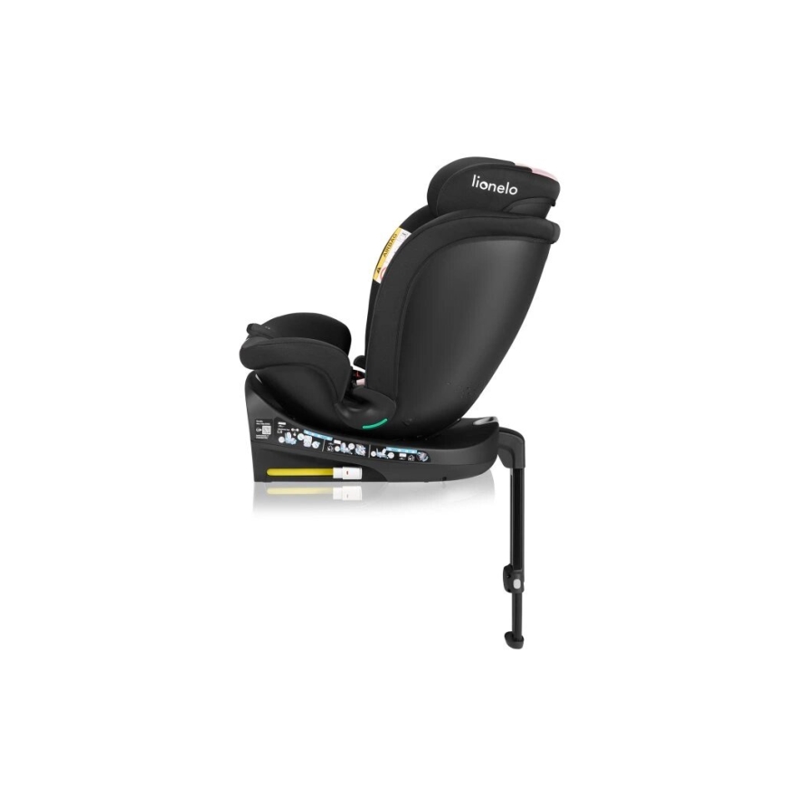 Lionelo - Autositz mit Sockel swivel NAVY i-Size 40-150 cm schwarz/rosa