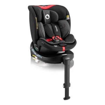 Lionelo - Autositz mit Drehbasis NAVY i-Size 40-150 cm schwarz/rot