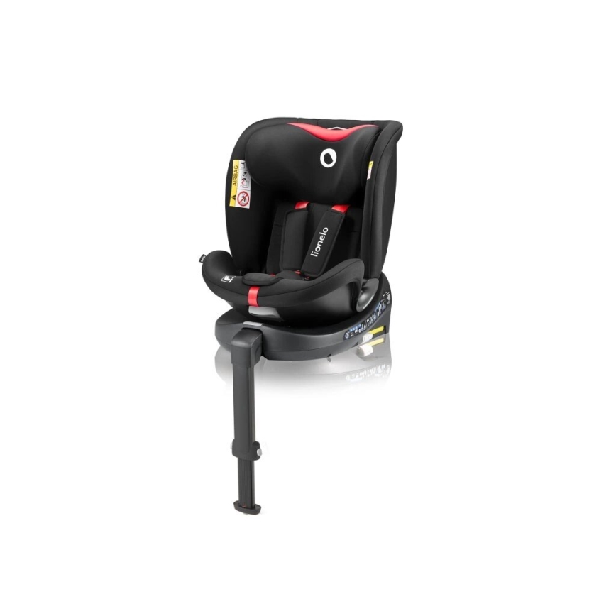 Lionelo - Autositz mit Drehbasis NAVY i-Size 40-150 cm schwarz/rot