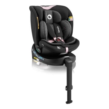 Lionelo - Autositz mit Sockel swivel NAVY i-Size 40-150 cm schwarz/rosa