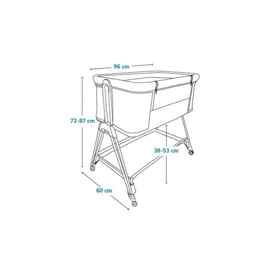 Lionelo - Babybett 2-in-1 LUNA grau