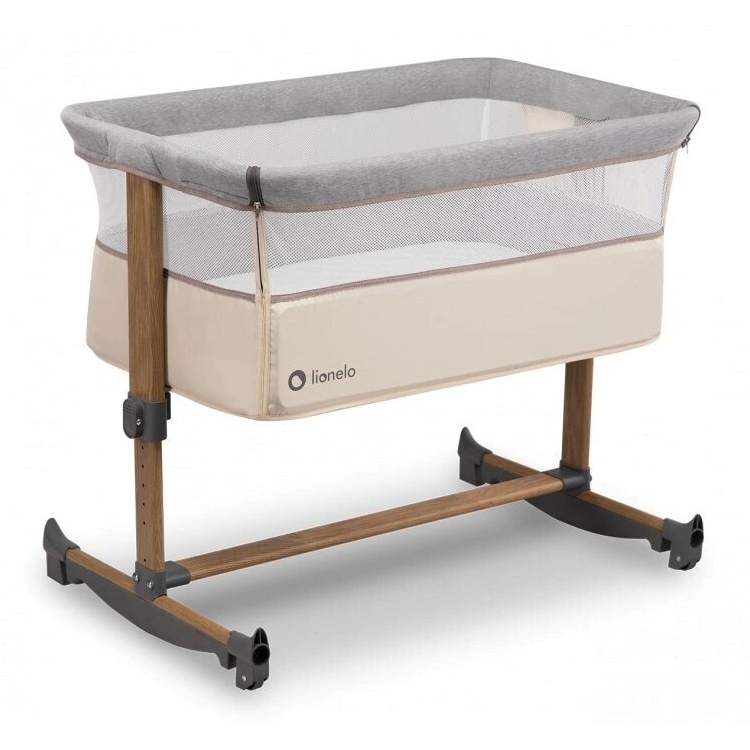 Lionelo - Babybett 3in1 LEONIE grau/beige