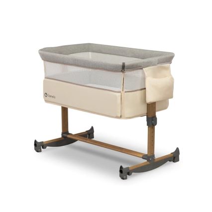 Lionelo - Babybett 3in1 LEONIE grau/beige