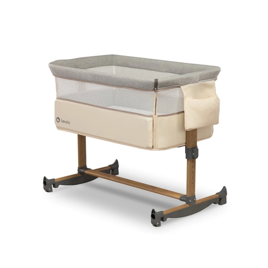 Lionelo - Babybett 3in1 LEONIE grau/beige