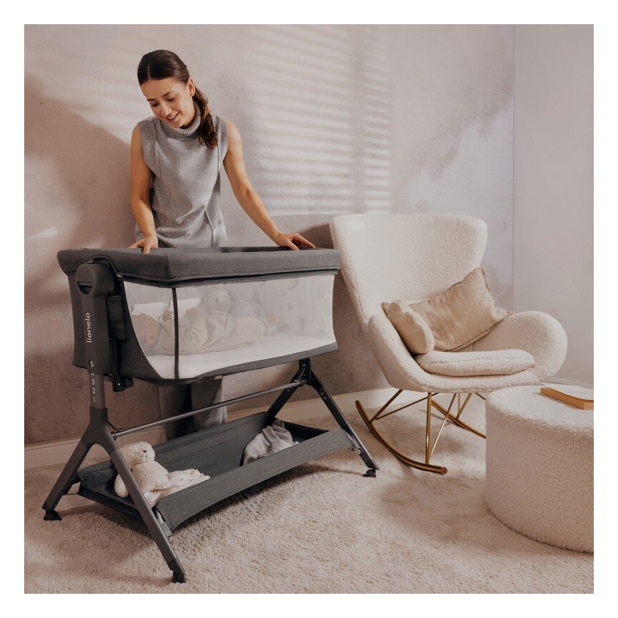 Lionelo - Babybett 3in1 LEONIE PLUS grau