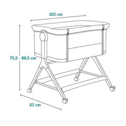 Lionelo - Babybett 3in1 LEONIE PLUS grau