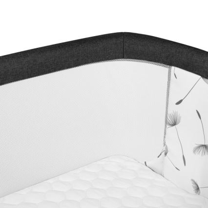Lionelo - Babybett 3‑in‑1 AURORA Grau Graphit