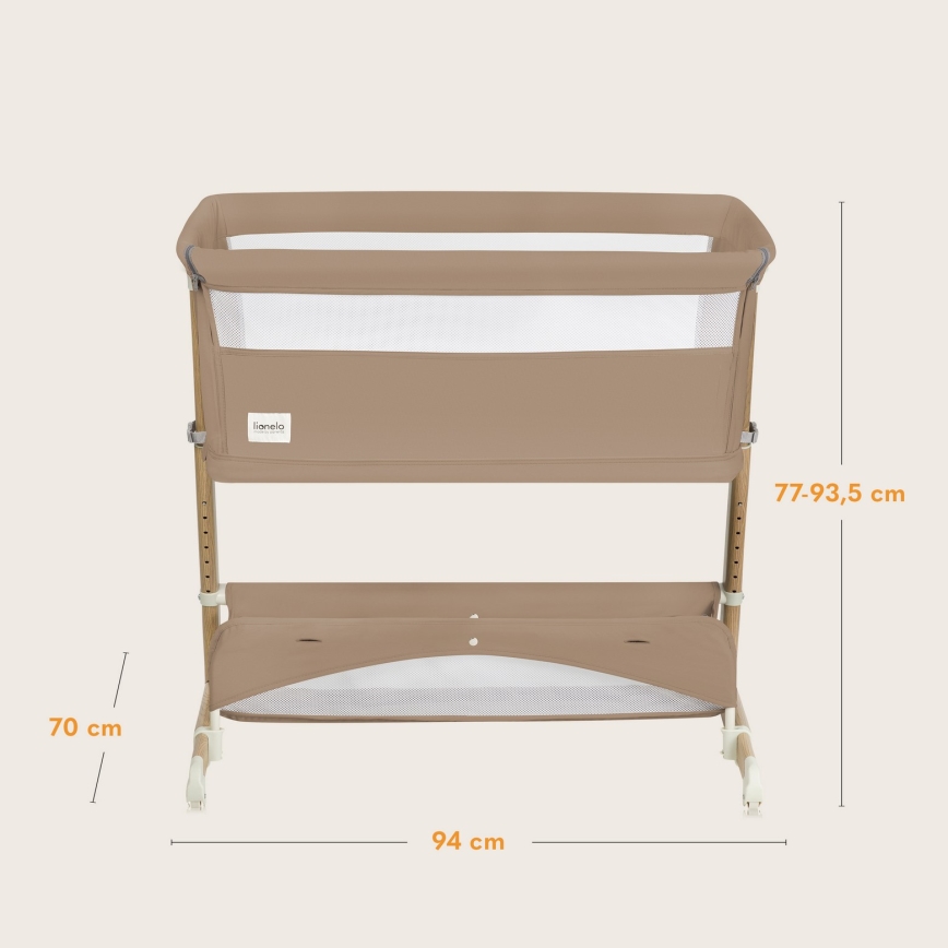 Lionelo - Babybett 5-in-1 THOMI PLUS Beige Carmel
