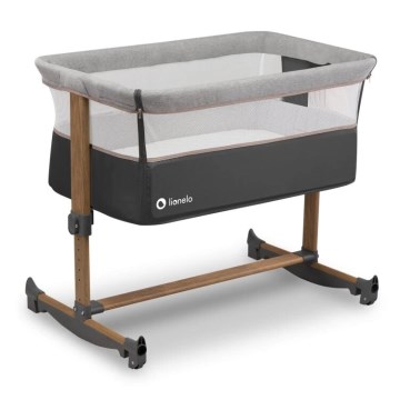 Lionelo - Babybett LEONIE grau/schwarz