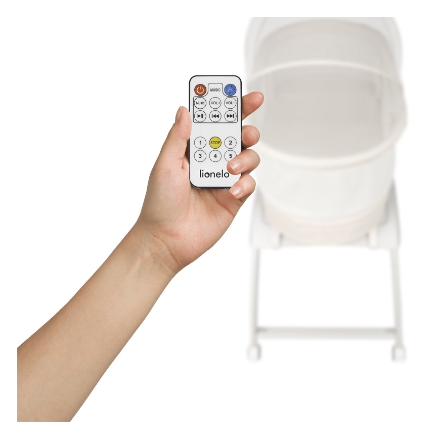 Lionelo - Babybett mit integrierter Waage CORAL White