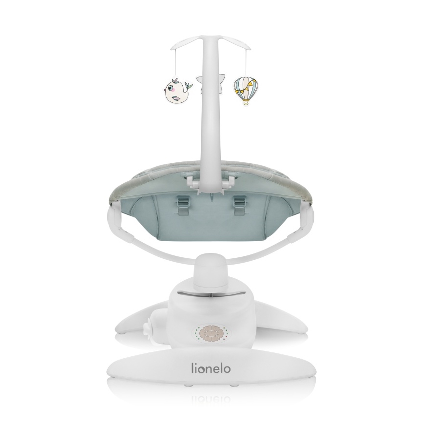 Lionelo - Babyschaukel mit Melodie MELL Beige Sand 4xAA + Fernbedienung