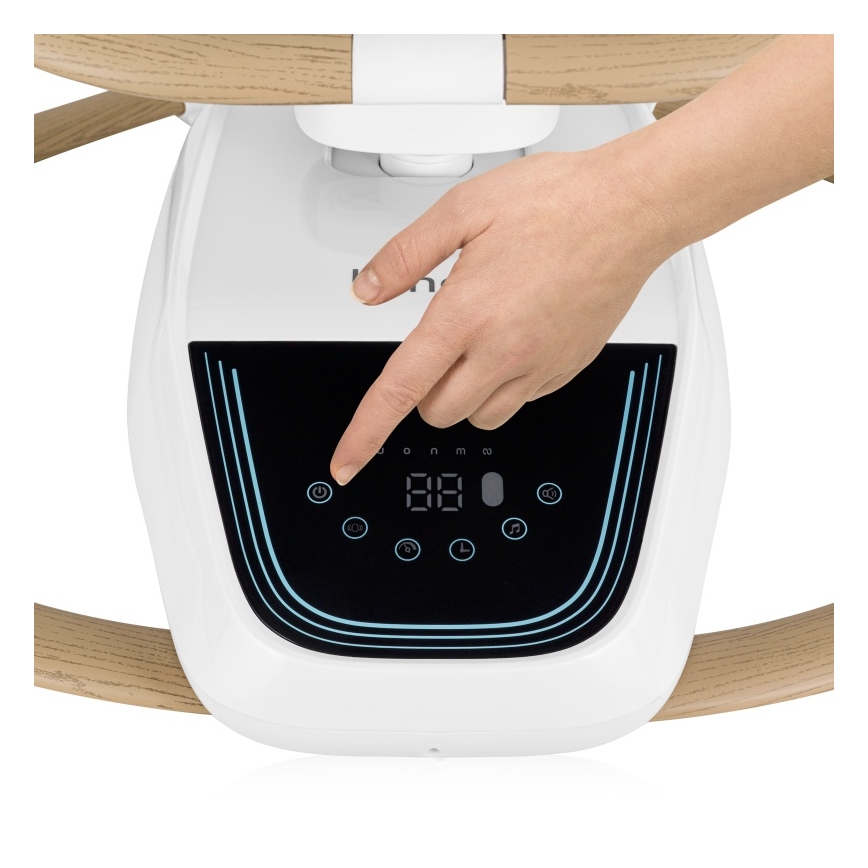 Lionelo - Babyschaukel mit Melodie OLIVIA Beige Natural + Fernbedienung