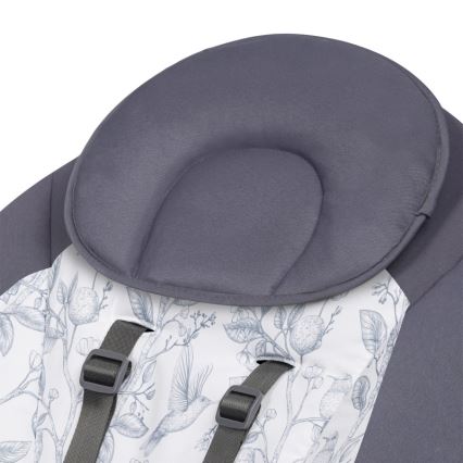 Lionelo - Babyschaukel mit Melodie RALF 4xAA Grau Weiß + Fernbedienung