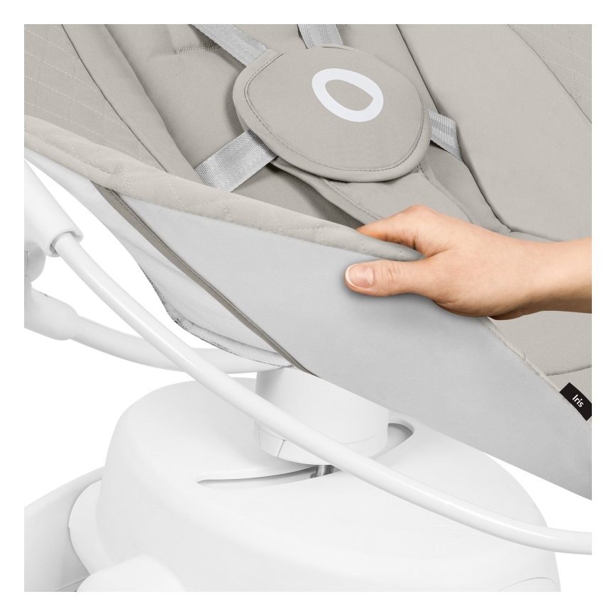 Lionelo - Babywippe mit Melodie IRIS 4xAA Sandbeige