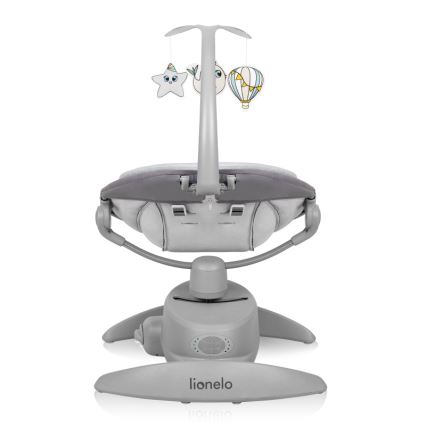 Lionelo - Babywippe mit Melodie MELL Grey Stone 4xAA + Fernbedienung