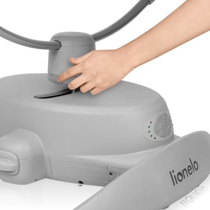 Lionelo - Babywippe mit Melodie MELL Grey Stone 4xAA + Fernbedienung