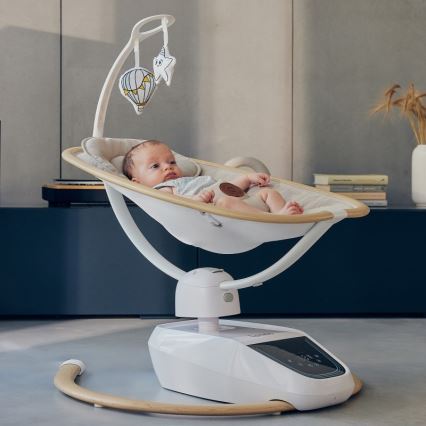 Lionelo - Babywippe mit Melodie OLIVIA Beige Natur + Fernbedienung