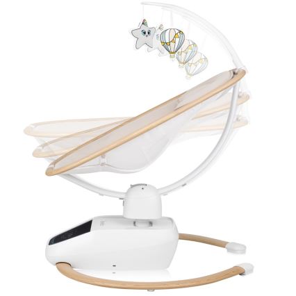 Lionelo - Babywippe mit Melodie OLIVIA Beige Natur + Fernbedienung