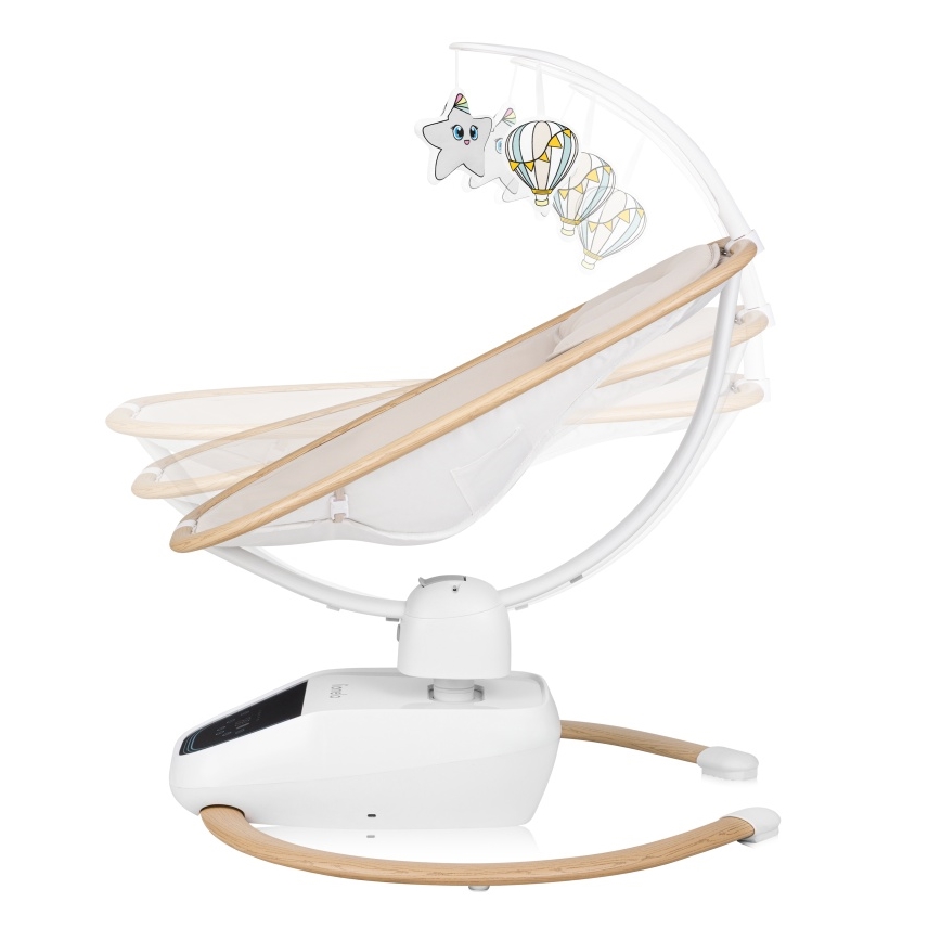 Lionelo - Babywippe mit Melodie OLIVIA Beige Natur + Fernbedienung