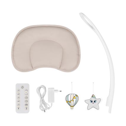 Lionelo - Babywippe mit Melodie OLIVIA Beige Natur + Fernbedienung