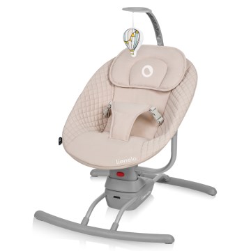 Lionelo - Babywippe mit Melodie RIO 4xC Beige Latte + Fernbedienung