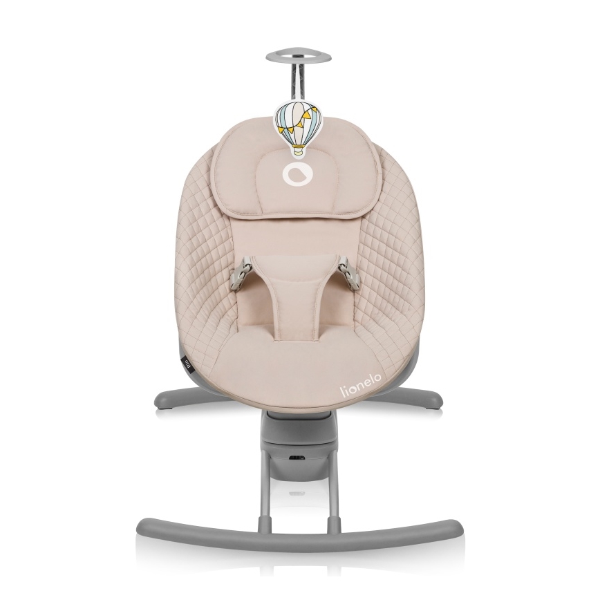 Lionelo - Babywippe mit Melodie RIO 4xC Beige Latte + Fernbedienung