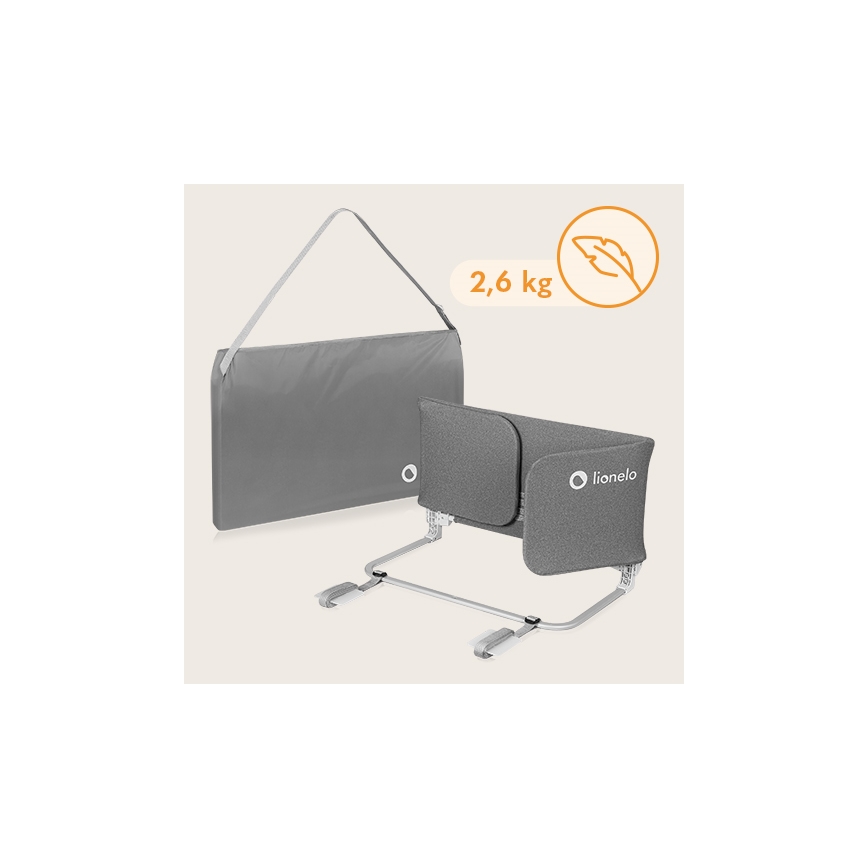 Lionelo -  Bett-Sicherheitsbarriere LORA XL dunkelgrau