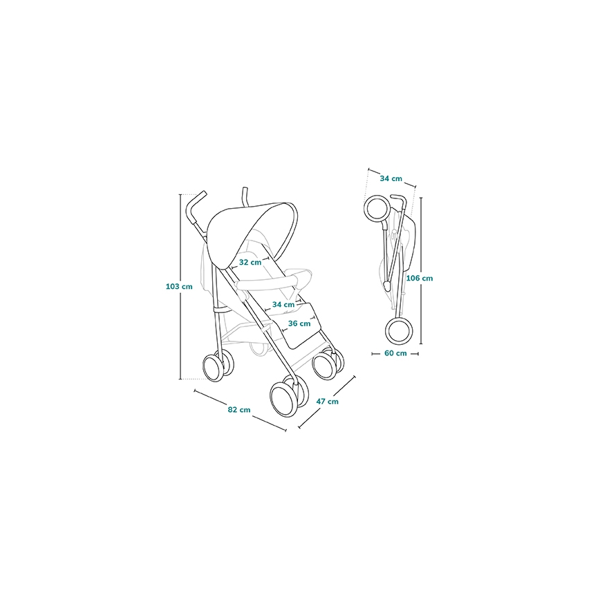 Lionelo - Buggy ELIA in Dunkelgrau