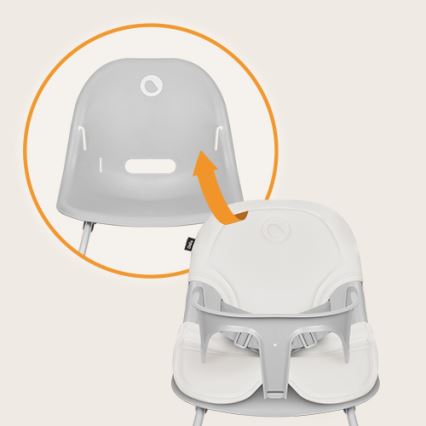 Lionelo - DALIA 2-in-1 Kinderhochstuhl, weiß/grau