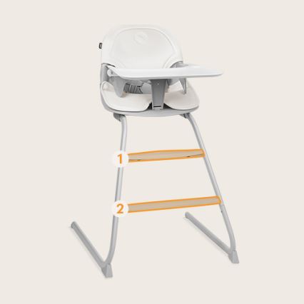 Lionelo - DALIA 2-in-1 Kinderhochstuhl, weiß/grau