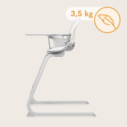Lionelo - DALIA 2-in-1 Kinderhochstuhl, weiß/grau