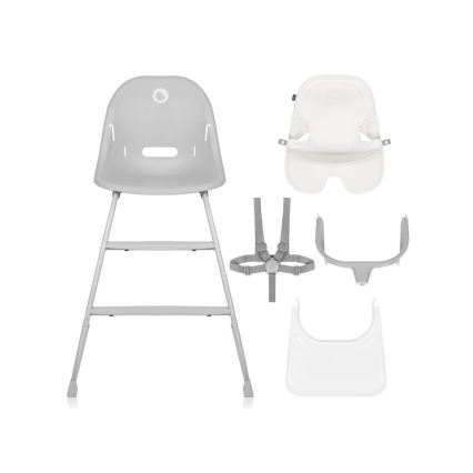 Lionelo - DALIA 2-in-1 Kinderhochstuhl, weiß/grau