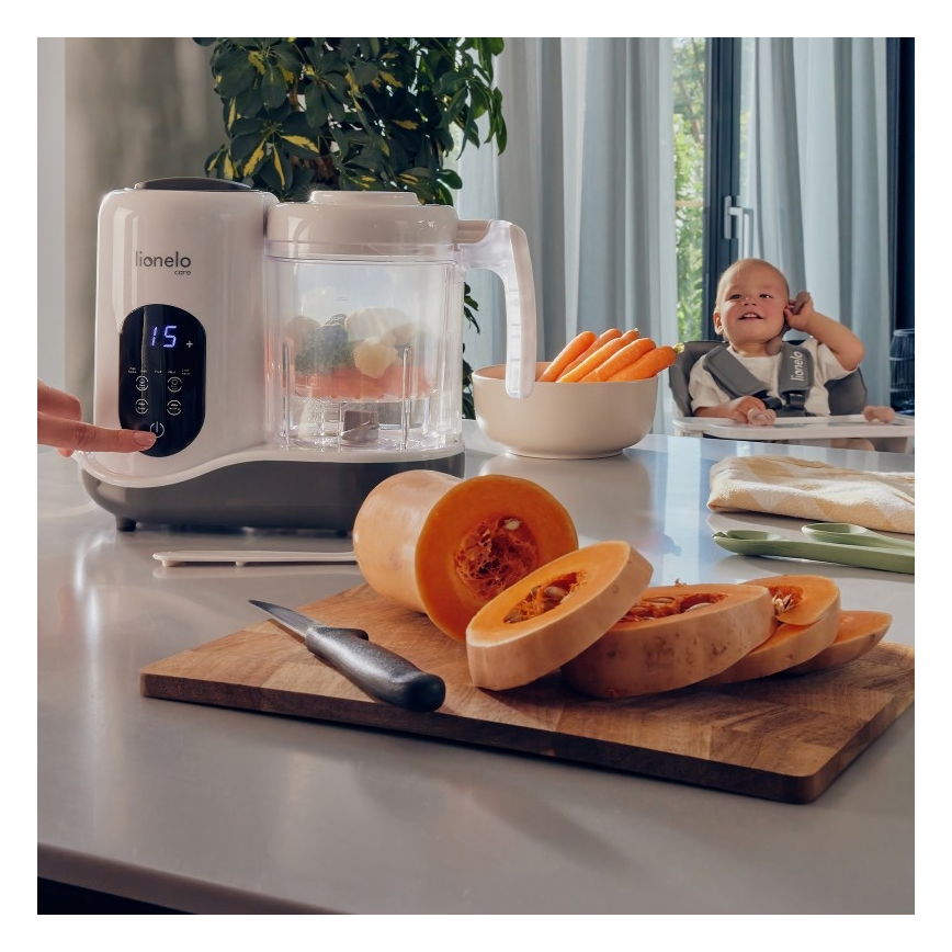 Lionelo - Dampfgarer 5in1 BABYMENU 110W/230V weiß/grau