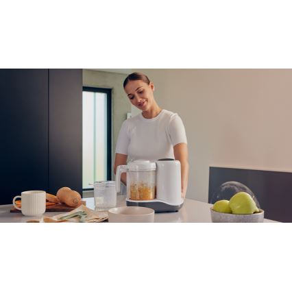 Lionelo - Dampfgarer 5in1 BABYMENU 110W/230V weiß/grau