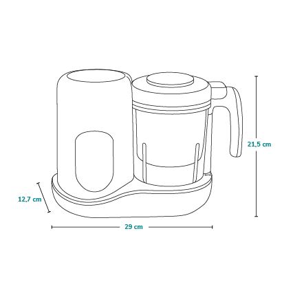 Lionelo - Dampfgarer 5in1 BABYMENU 110W/230V weiß/grau