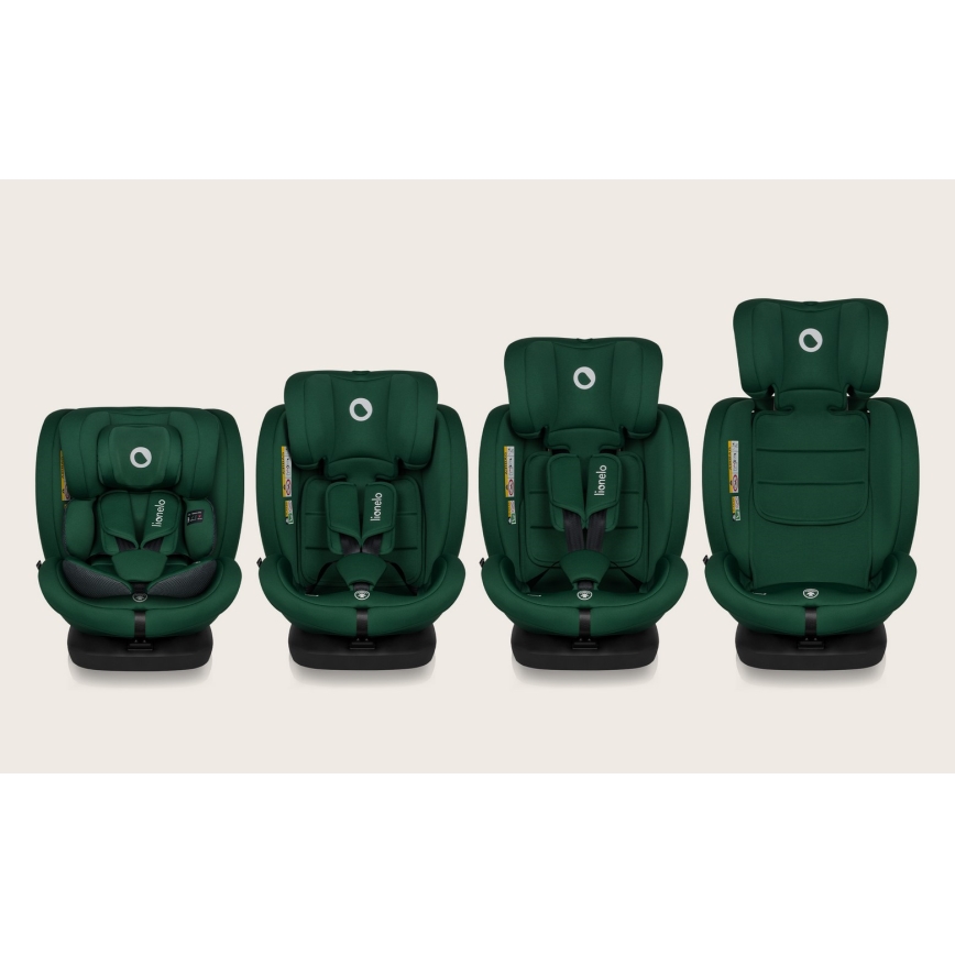 Lionelo - Drehbare Kindersitz mit Basis BASTIAAN i-Size 40-150 cm Green Forest