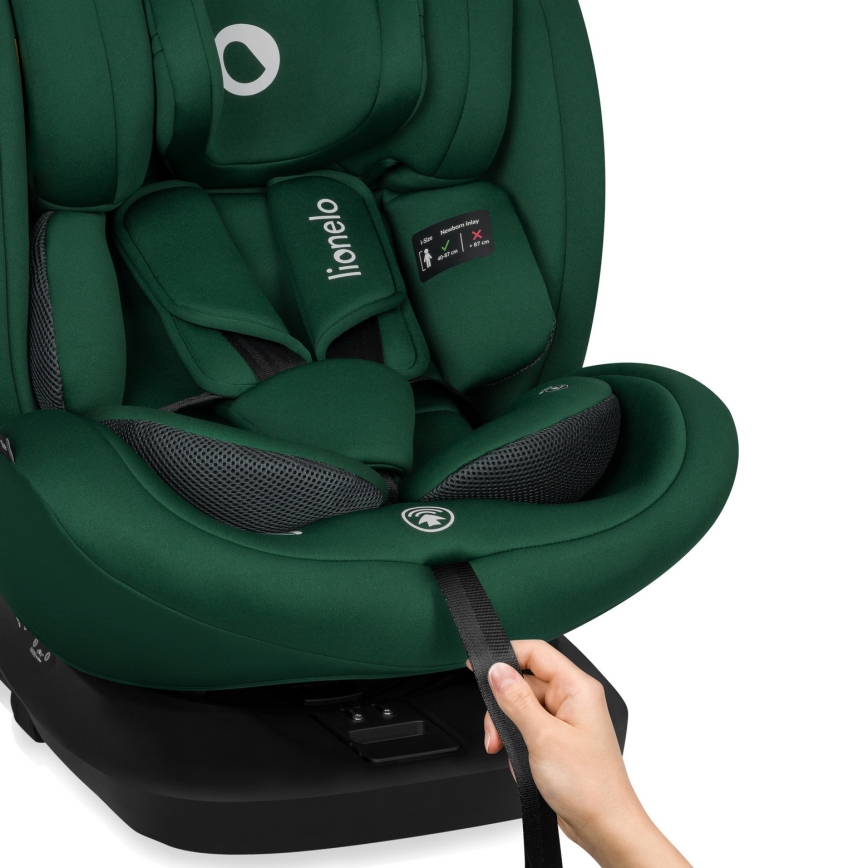 Lionelo - Drehbare Kindersitz mit Basis BASTIAAN i-Size 40-150 cm Green Forest