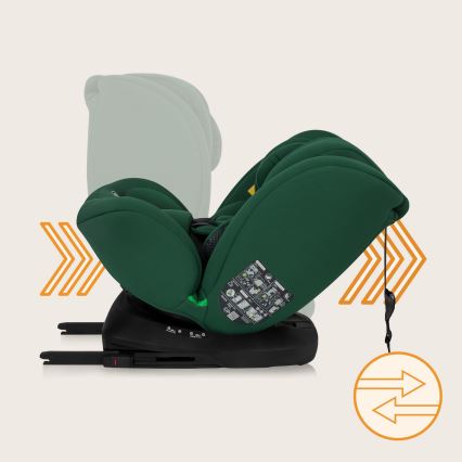 Lionelo - Drehbare Kindersitz mit Basis BASTIAAN i-Size 40-150 cm Green Forest