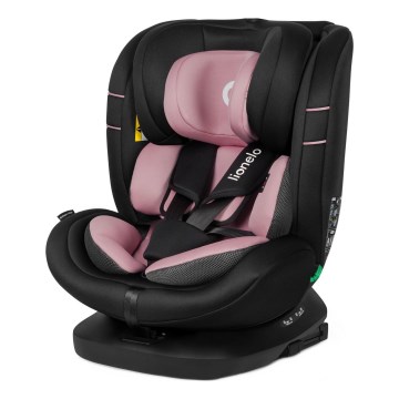 Lionelo - Drehbare Kindersitz mit Basis BASTIAAN i-Size 40-150 cm Pink Rose