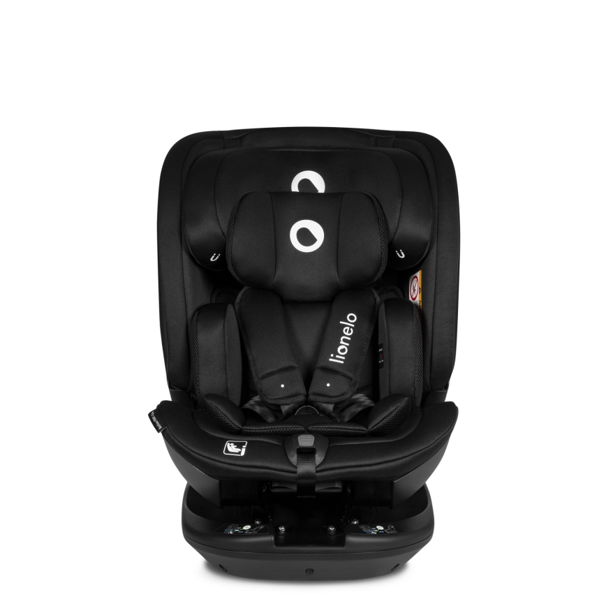 Lionelo - Drehbarer Autokindersitz BASTIAAN i-Size 40-150 cm mit Basis, Black Carbon