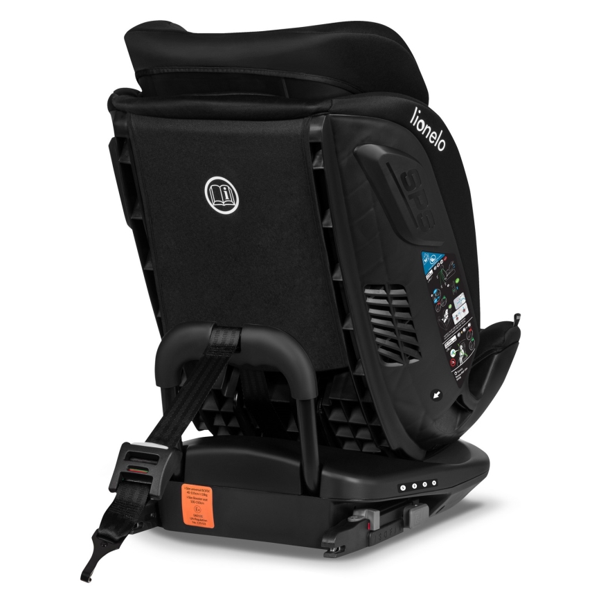 Lionelo - Drehbarer Autokindersitz BASTIAAN i-Size 40-150 cm mit Basis, Black Carbon