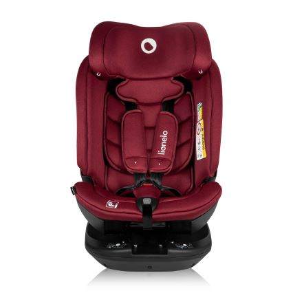 Lionelo - drehbarer Autokindersitz BASTIAAN mit Basis i-Size 40-150 cm Burgunderrot