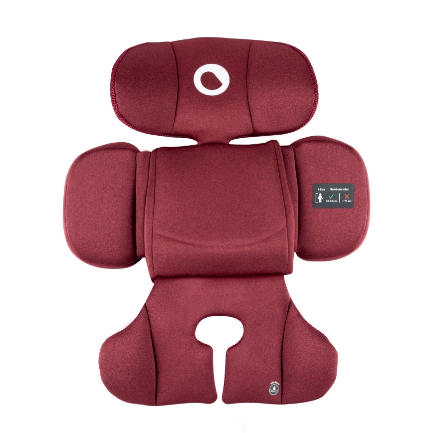 Lionelo - drehbarer Autokindersitz BASTIAAN mit Basis i-Size 40-150 cm Burgunderrot
