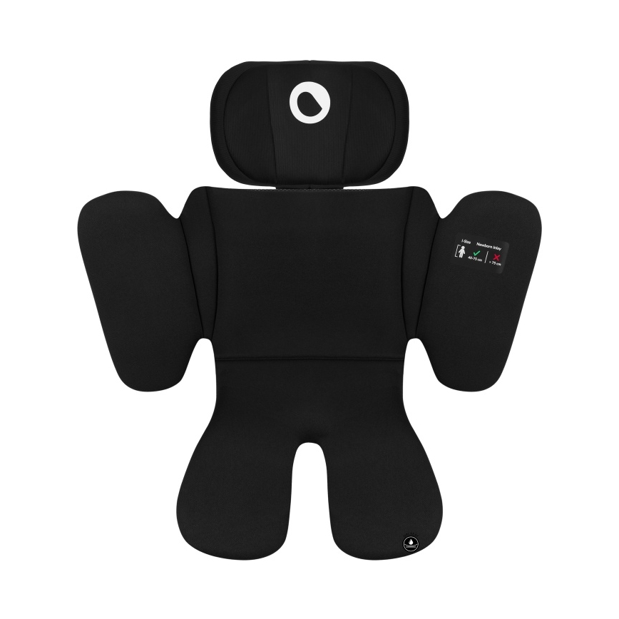 Lionelo - drehbarer Autokindersitz BRAVE i-Size 40-150 cm mit Basis, Schwarz-Carbon