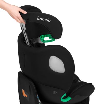 Lionelo - Autokindersitz mit drehbarer Basis BRAAM AIR i-Size 40-150 cm Carbon-Schwarz